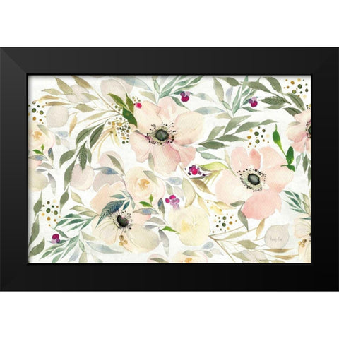 The Joy of White Black Modern Wood Framed Art Print by Rice, Kristy