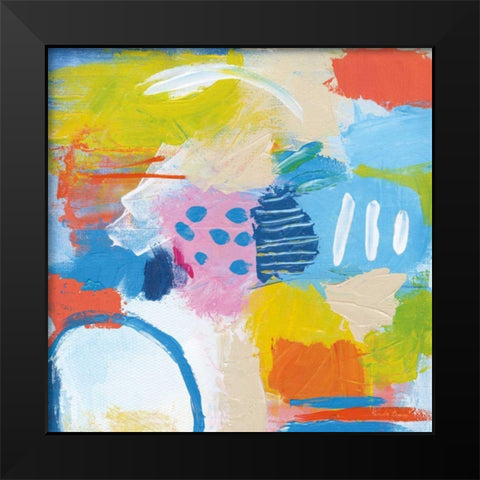 Cheerful II Black Modern Wood Framed Art Print by Zaman, Farida