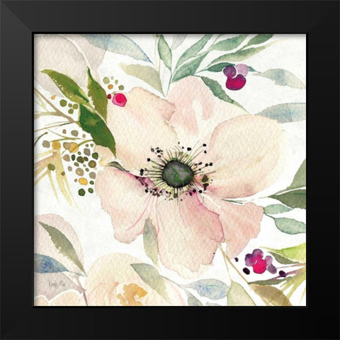 The Joy of White II Black Modern Wood Framed Art Print by Rice, Kristy