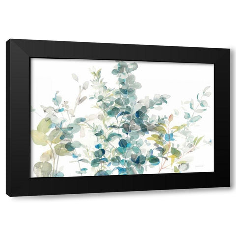 Eucalyptus I White Crop Black Modern Wood Framed Art Print with Double Matting by Nai, Danhui