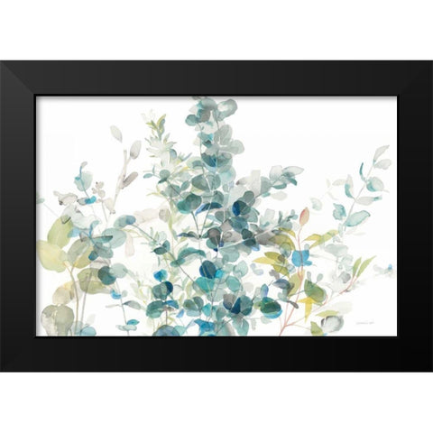 Eucalyptus I White Crop Black Modern Wood Framed Art Print by Nai, Danhui