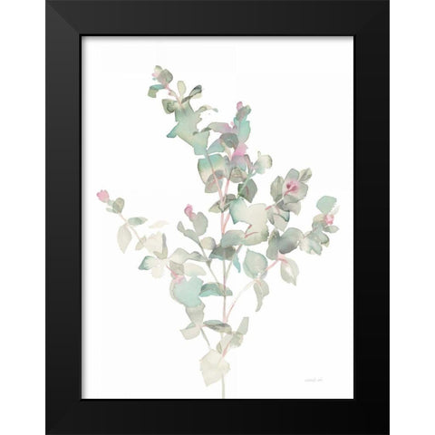 Eucalyptus II White Black Modern Wood Framed Art Print by Nai, Danhui