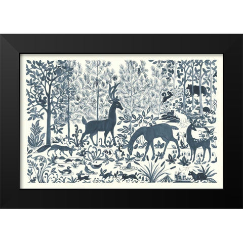 Forest Life I Black Modern Wood Framed Art Print by Thomas, Miranda