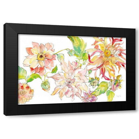 Dahlia Delight of the Day I Black Modern Wood Framed Art Print with Double Matting by Rice, Kristy