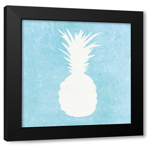 Tropical Fun Pineapple Silhouette I Black Modern Wood Framed Art Print with Double Matting by Prahl, Courtney