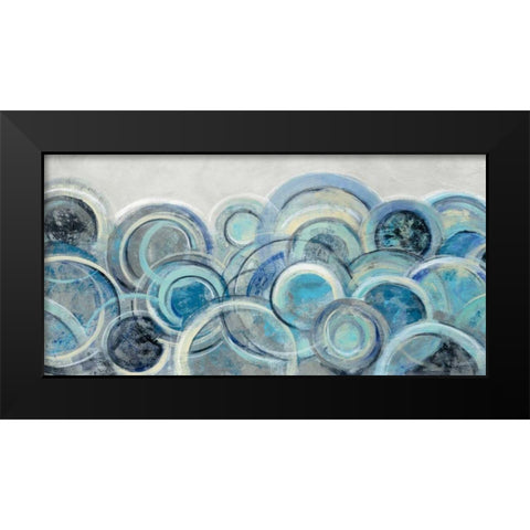 Variation Blue Grey Crop Black Modern Wood Framed Art Print by Vassileva, Silvia