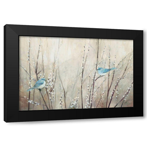 Pretty Birds Neutral Black Modern Wood Framed Art Print by Purinton, Julia
