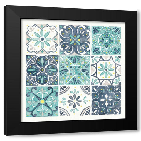 Garden Getaway Pattern I Black Modern Wood Framed Art Print with Double Matting by Marshall, Laura
