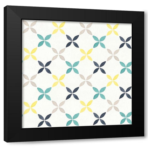 Garden Getaway Pattern IIA Black Modern Wood Framed Art Print with Double Matting by Marshall, Laura