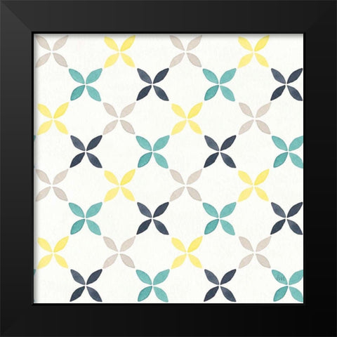 Garden Getaway Pattern IIA Black Modern Wood Framed Art Print by Marshall, Laura