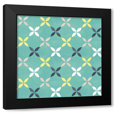 Garden Getaway Pattern IID Black Modern Wood Framed Art Print by Marshall, Laura