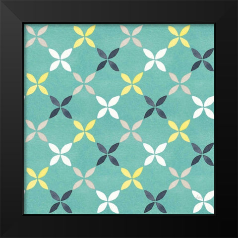 Garden Getaway Pattern IID Black Modern Wood Framed Art Print by Marshall, Laura