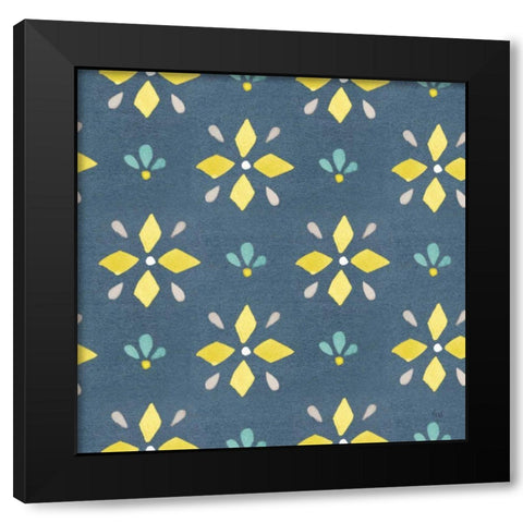 Garden Getaway Pattern VB Black Modern Wood Framed Art Print with Double Matting by Marshall, Laura