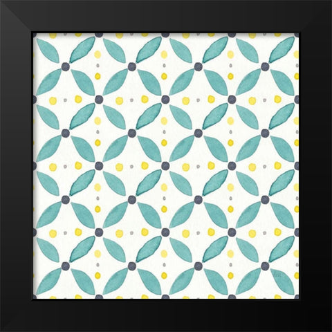 Garden Getaway Pattern XA Black Modern Wood Framed Art Print by Marshall, Laura