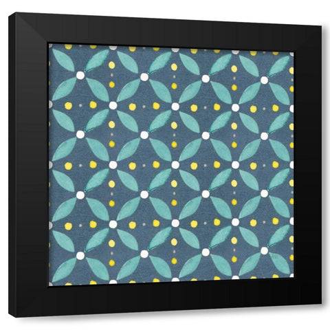 Garden Getaway Pattern XB Black Modern Wood Framed Art Print with Double Matting by Marshall, Laura