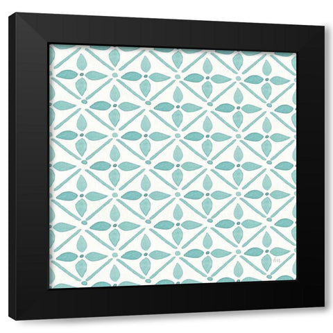 Garden Getaway Pattern XIIA Black Modern Wood Framed Art Print by Marshall, Laura