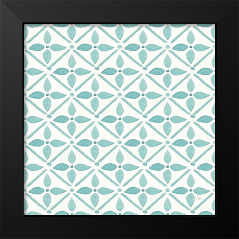 Garden Getaway Pattern XIIA Black Modern Wood Framed Art Print by Marshall, Laura