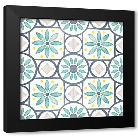 Garden Getaway Pattern XV Black Modern Wood Framed Art Print by Marshall, Laura