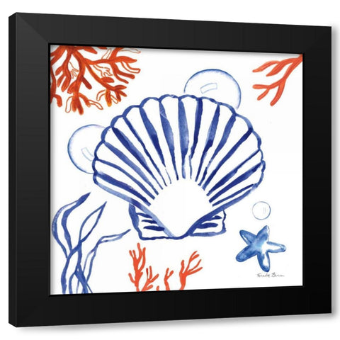 Coastal Jewels III Black Modern Wood Framed Art Print by Zaman, Farida