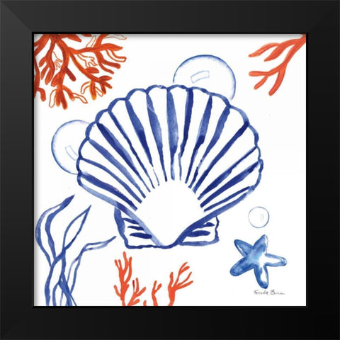 Coastal Jewels III Black Modern Wood Framed Art Print by Zaman, Farida