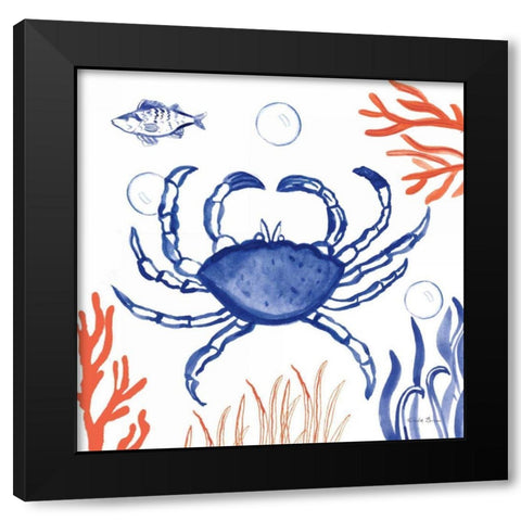 Coastal Jewels V Black Modern Wood Framed Art Print by Zaman, Farida