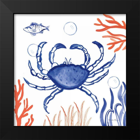 Coastal Jewels V Black Modern Wood Framed Art Print by Zaman, Farida