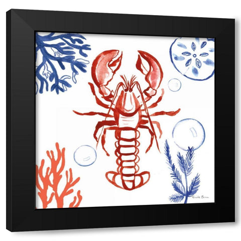 Coastal Jewels VI Black Modern Wood Framed Art Print by Zaman, Farida