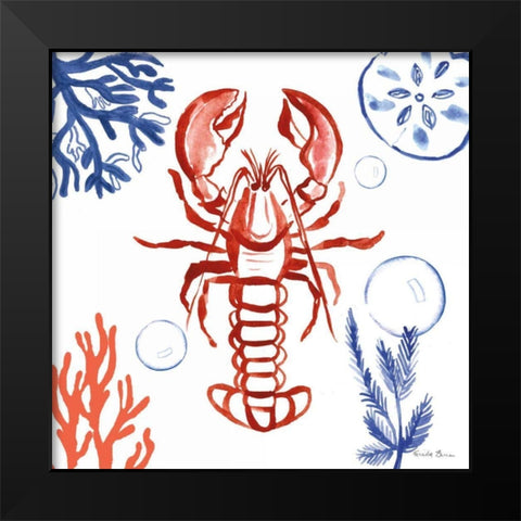 Coastal Jewels VI Black Modern Wood Framed Art Print by Zaman, Farida