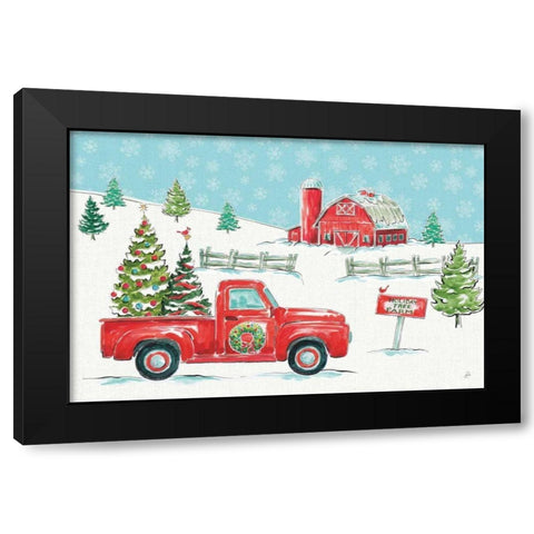 Christmas in the Country I Black Modern Wood Framed Art Print by Brissonnet, Daphne