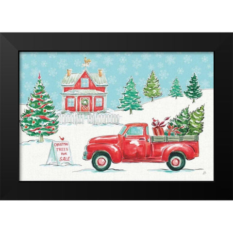 Christmas in the Country II Black Modern Wood Framed Art Print by Brissonnet, Daphne