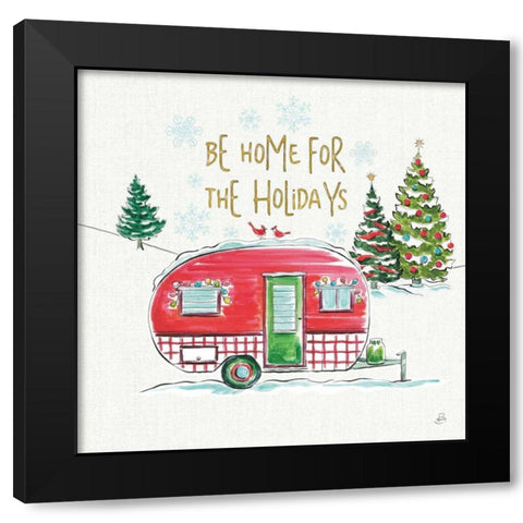 Christmas in the Country V Black Modern Wood Framed Art Print with Double Matting by Brissonnet, Daphne