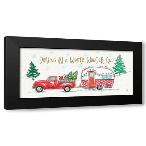 Christmas in the Country VIII Black Modern Wood Framed Art Print with Double Matting by Brissonnet, Daphne