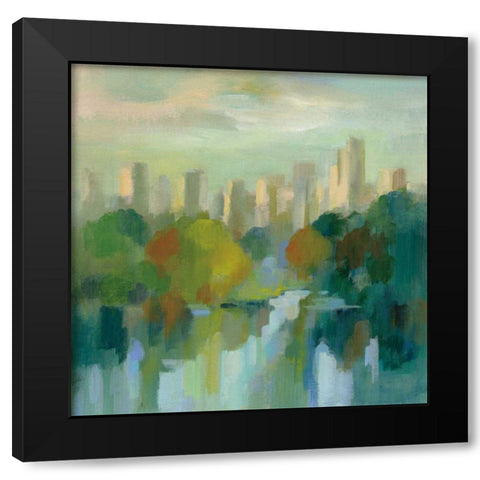 Manhattan Sketches IV Black Modern Wood Framed Art Print with Double Matting by Vassileva, Silvia