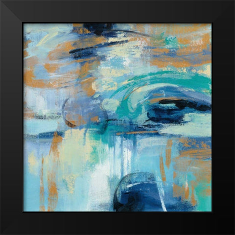 Sapphire Ring Black Modern Wood Framed Art Print by Vassileva, Silvia