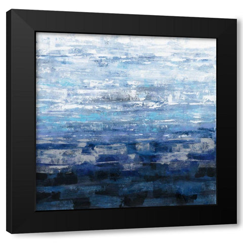 Icelandic Wave Black Modern Wood Framed Art Print with Double Matting by Vassileva, Silvia
