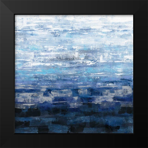 Icelandic Wave Black Modern Wood Framed Art Print by Vassileva, Silvia