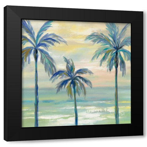 Marine Layer Palms Crop Black Modern Wood Framed Art Print by Vassileva, Silvia