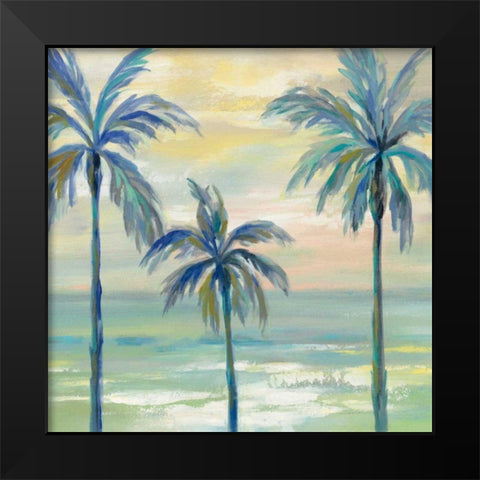 Marine Layer Palms Crop Black Modern Wood Framed Art Print by Vassileva, Silvia