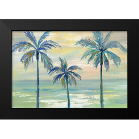 Marine Layer Palms Black Modern Wood Framed Art Print by Vassileva, Silvia