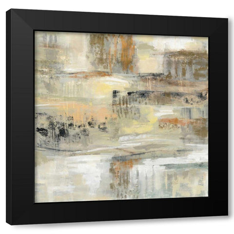 Gentle Touch Black Modern Wood Framed Art Print by Vassileva, Silvia