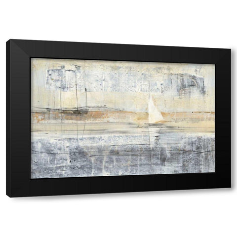 Gold Coast Black Modern Wood Framed Art Print with Double Matting by Hristova, Albena