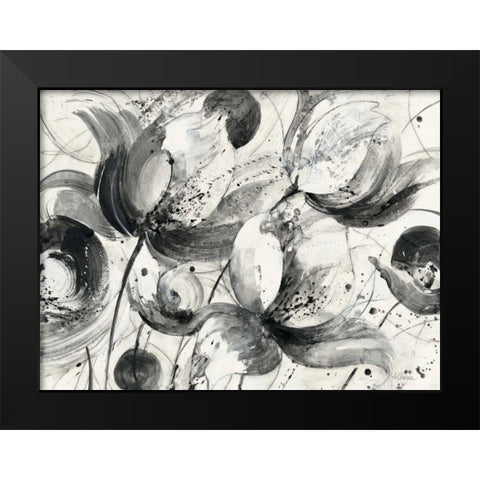 Bold I Black Modern Wood Framed Art Print by Hristova, Albena