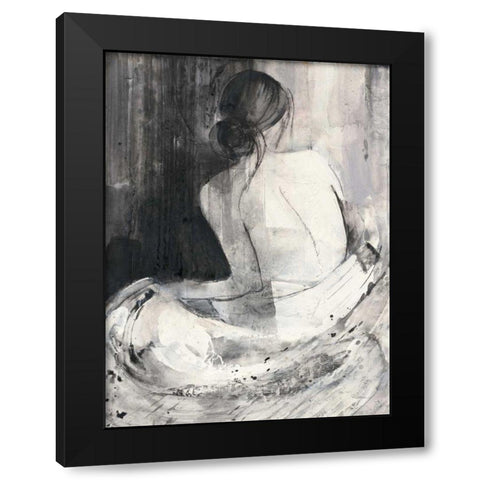 Evening I Black Modern Wood Framed Art Print by Hristova, Albena