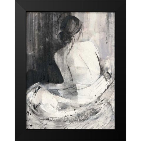 Evening I Black Modern Wood Framed Art Print by Hristova, Albena