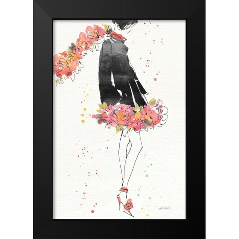 Floral Fashion IV v2 Black Modern Wood Framed Art Print by Tavoletti, Anne