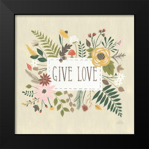 Autumn Garden II Black Modern Wood Framed Art Print by Marshall, Laura