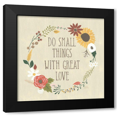 Autumn Garden III Black Modern Wood Framed Art Print by Marshall, Laura