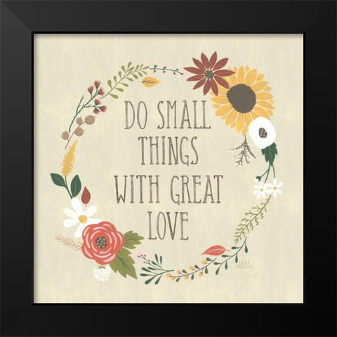 Autumn Garden III Black Modern Wood Framed Art Print by Marshall, Laura