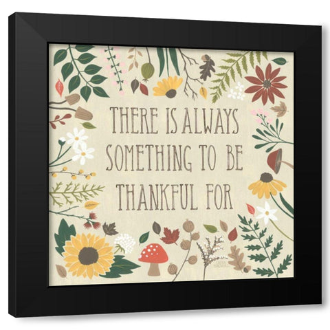 Autumn Garden V Black Modern Wood Framed Art Print by Marshall, Laura