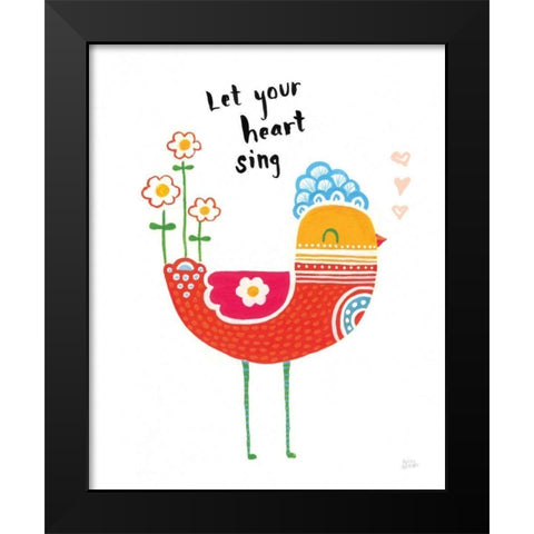 Blossom Birds III Black Modern Wood Framed Art Print by Averinos, Melissa